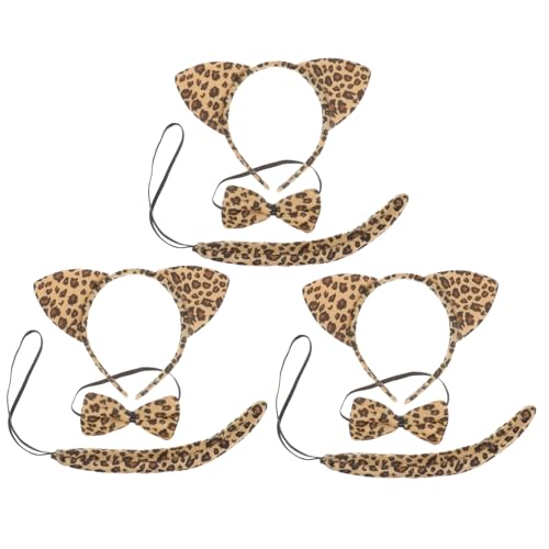 Yardwe 3 Sätze Katzenohren Haarreif Set mit und Fliege für Teiliges Kostümset für Karneval Halloween und Cosplay Tierkostüm für Jungen und Mädchen Gelbes Leopardenmuster Yardwe 3 Sätze Katzenohren Haarreif Set mit und Fliege für Teiliges Kostümset für Karneval Halloween und Cosplay Tierkostüm für Jungen und Mädchen Gelbes Leopardenmuster von Yardwe