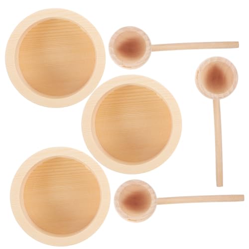 Yardwe 3 Sätze Mini Holzschale Holzlöffel Set Miniaturen Schale Mini-Hausküchenzubehör Mini-Hausküchenschüssel küche spielset Mini-Hausschale winzige Schüssel und Löffel Yardwe 3 Sätze Mini Holzschale Holzlöffel Set Miniaturen Schale Mini-Hausküchenzubehör Mini-Hausküchenschüssel küche spielset Mini-Hausschale winzige Schüssel und Löffel von Yardwe