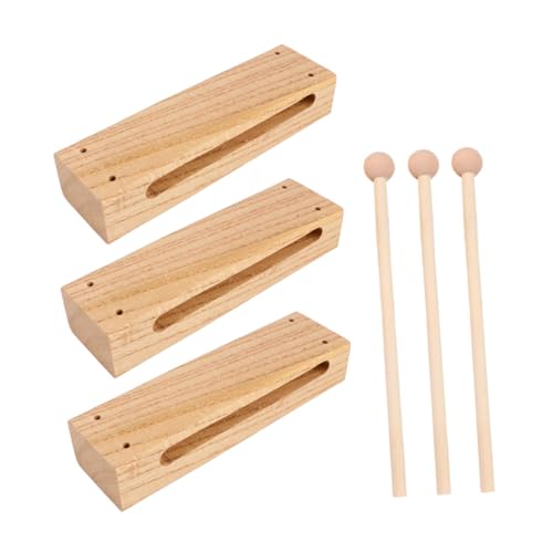 Yardwe 3 Sätze Percussion Instrument Set aus Hochwertigem Hartholz mit Mallets Fördert Musikbildung und Kreativität für Junge Musiker von Yardwe