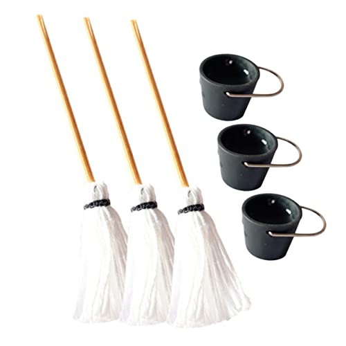 Yardwe 3 Sätze kleine Hauswischeimer für kinderspielzeug Toys for Geburtstags für Toys Dekoration Mini-Landschaftsgestaltung Mopp-Modell Harz Yardwe 3 Sätze kleine Hauswischeimer für kinderspielzeug Toys for Geburtstags für Toys Dekoration Mini-Landschaftsgestaltung Mopp-Modell Harz von Yardwe