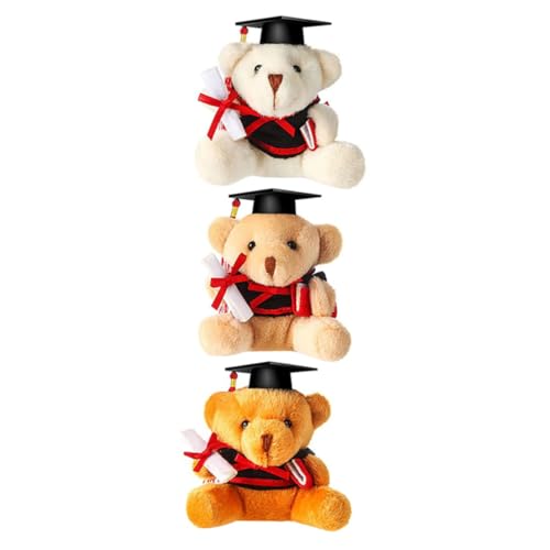 Yardwe 3 Stück Arztbärspielzeug Abschluss Bär Weiche, Flauschige Puppe Entzückendes Bärenspielzeug Bärengeschenkpuppe Abschlussparty Plus Bärenpuppe Party-abschlussbär Plüsch von Yardwe