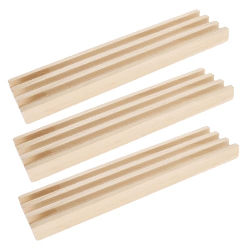 Yardwe 3 Stück Domino-präsentationsständer Domino-zubehör Domino Halter Selber Machen Dominoständer Für Den Mexikanischen Zug Basis Anzeigen Desktop-Domino-Racks Hölzern von Yardwe