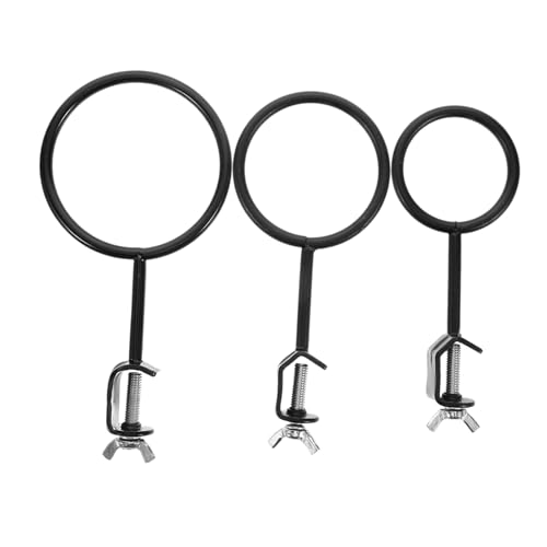 Yardwe 3 Stück Experimentiergeräte Rohrschellen Laborklemmflächen Klemme Für Laborflaschen Labor Retortenring Eisenring Labor Kolbenhalteklemme Laborringständer Laborständer Metall Black von Yardwe