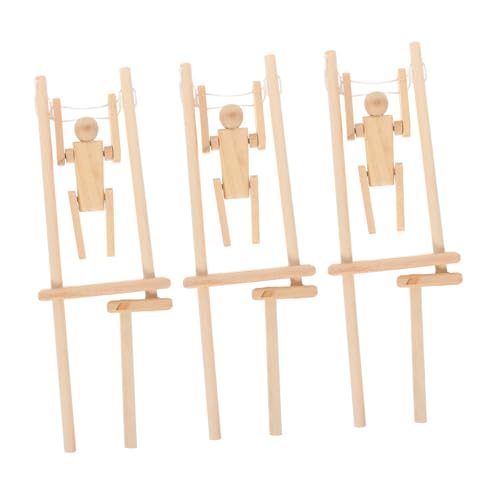 Yardwe 3 Stück Holzschurkenspielzeug Jungs Kleinkind Figur Puppe Kinderspielzeug Tell Dir Vor, Zu von Yardwe
