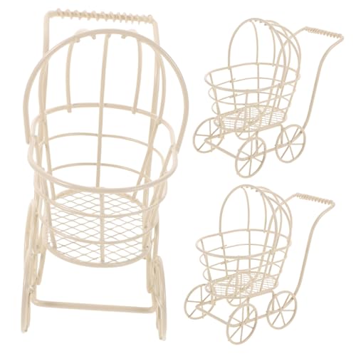 Yardwe 3 Stück Kinderwagen Kinderwagen Miniaturmodellmöbel Für Spielzeugwagen Beige Yardwe 3 Stück Kinderwagen Kinderwagen Miniaturmodellmöbel Für Spielzeugwagen Beige von Yardwe