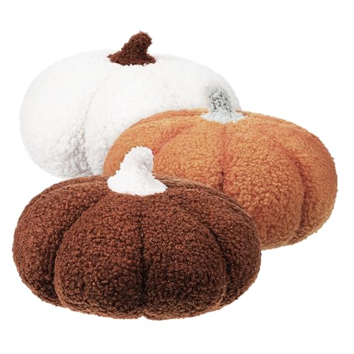 Yardwe 3 Stück Kissen aus Baumwolle Halloween-Kürbiskissen gelbe Kissen Plüsch Pumpkin Pillow für BFF zu Weihnachten Kürbis-Wurfskissen Halloween-Dekorationen für Schlafzimmer Yardwe 3 Stück Kissen aus Baumwolle Halloween-Kürbiskissen gelbe Kissen Plüsch Pumpkin Pillow für BFF zu Weihnachten Kürbis-Wurfskissen Halloween-Dekorationen für Schlafzimmer von Yardwe