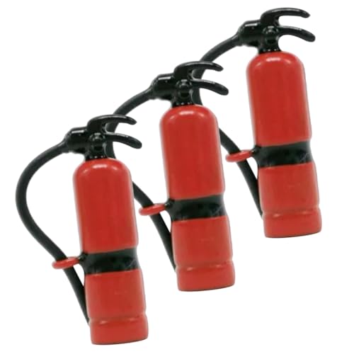 Yardwe 3 Stück Mini -feuerlöscher Ornamente Kleinkind Miniatur Puppe DIY Mini Werkzeuge Mini-feuerlöscher Leichtmetall-feuerlöscher-Modelle Hausdekor Rot Legierung von Yardwe
