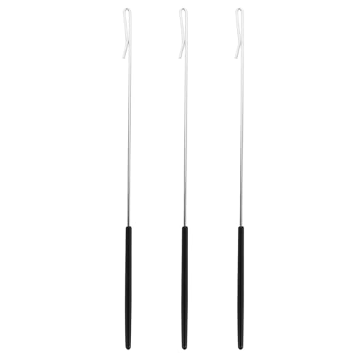 Yardwe 3 Stück Puppenstangen, Metall-Handgriffe, Armkontrollstangen-Werkzeuge für kleine und große Puppen, Schwarz, 330 mm von Yardwe
