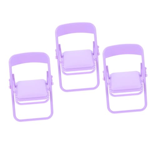 Yardwe 3 Stück Puppenstubenstuhl kunststoffstühle plastikstühle klappstühle faltstuhl Dollhouse Accessories Miniatur Zubehör für Falten künstlich Mini Klappstuhl Puppenmöbel Violett Yardwe 3 Stück Puppenstubenstuhl kunststoffstühle plastikstühle klappstühle faltstuhl Dollhouse Accessories Miniatur Zubehör für Falten künstlich Mini Klappstuhl Puppenmöbel Violett von Yardwe