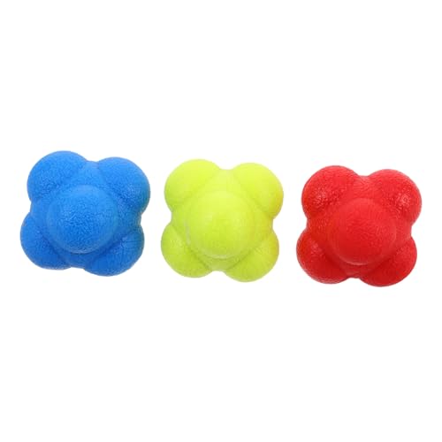 Yardwe 3 Stück Reaktionsball Boxen Reflexball Agility-Ball Reaktionsbälle Für Sport Reaktionskugeln Reflexball Hand-Auge-koordinationsball Sechseckige Reaktionskugel von Yardwe