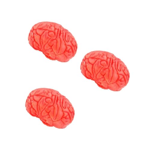 Yardwe 3 Stück Realistisches Halloween Deko Gehirn Fake Body Parts Gruselige Party Requisiten für Horror Mottoparty und Halloween Verkleidungsspiele von Yardwe