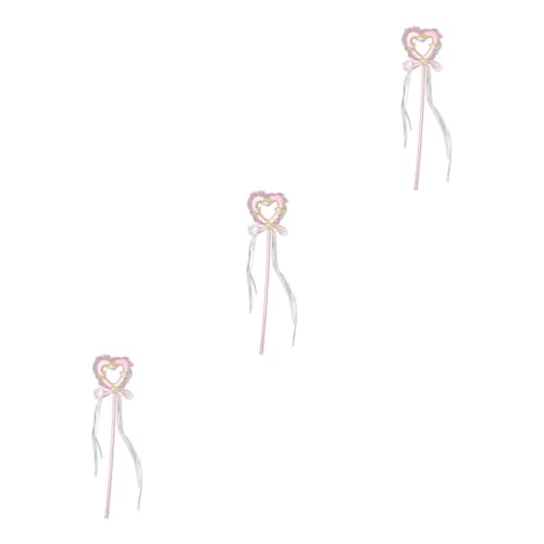 Yardwe 3 Stück Rosa Herz Zauberstab für Mädchen Leichtes Stoffmaterial mit Schleife für Geburtstag Babyparty Halloween und Fasching Zauberhafte Partydeko für Kleine Feen Yardwe 3 Stück Rosa Herz Zauberstab für Mädchen Leichtes Stoffmaterial mit Schleife für Geburtstag Babyparty Halloween und Fasching Zauberhafte Partydeko für Kleine Feen von Yardwe