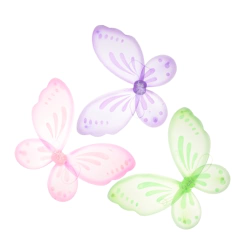 Yardwe 3 Stück Schmetterlingsflügelspielzeuge Kostüm Mädchen Schmetterling Prinzessin Kostüm Fee Kostüm Requisit Schmetterlingsflügel Für Mädchen Flügelkleid Nylon von Yardwe