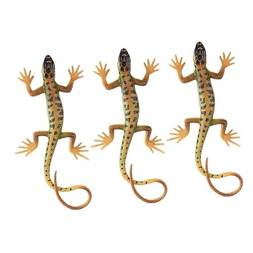 Yardwe 3 Stück Simulation Figurine Realistische Dekoration für Schreibtisch für Lernspielzeug Künstliches Reptilienmodell für Terrarium und Scherzartikel von Yardwe