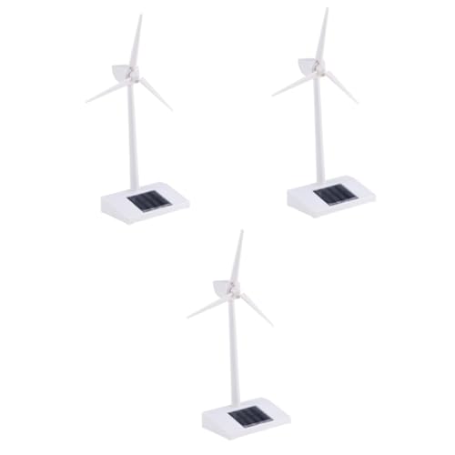 Yardwe 3 Stück Solarbetriebenes Desktop Wind Turbine Modell aus Weißem Abs Einfaches Stecksystem ohne Kleber Pädagogisches Windmühlenmodell für Büro und Wohnraumdekoration Yardwe 3 Stück Solarbetriebenes Desktop Wind Turbine Modell aus Weißem Abs Einfaches Stecksystem ohne Kleber Pädagogisches Windmühlenmodell für Büro und Wohnraumdekoration von Yardwe