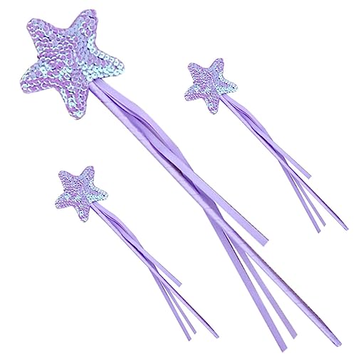 Yardwe 3 Stück Sternenförmige Zauberstäbe mit Ribbons Magische Fee Spielzeuge für Partys und Cosplay Kreative Dekoration für Kleine Yardwe 3 Stück Sternenförmige Zauberstäbe mit Ribbons Magische Fee Spielzeuge für Partys und Cosplay Kreative Dekoration für Kleine von Yardwe