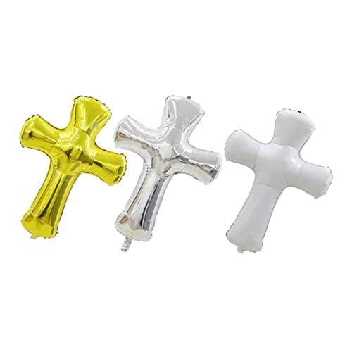 Yardwe 3 Stück Taufballons Dekorationen Kreuzballons Für Die Kommunion Große Ballons Große Kreuzballons Trauerballons Partyballons Ornament Kreuzförmiger Ballon Aluminiumfolie Yardwe 3 Stück Taufballons Dekorationen Kreuzballons Für Die Kommunion Große Ballons Große Kreuzballons Trauerballons Partyballons Ornament Kreuzförmiger Ballon Aluminiumfolie von Yardwe