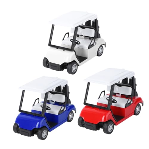Yardwe 3 Stück Teiliges Golfwagen Modell für Inertiales Spielzeugfahrzeug Leuchtende Farben und Detailliertes Design für Geburtstage und Feiertage Kinderzimmer Dekoration von Yardwe