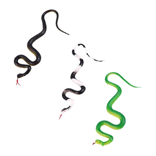Yardwe 3 Stück Teiliges Gummi Schlangenspielzeug Realistische Simulation Flexible Schwarze und Grüne Schlangen Lustige Halloween Requisiten und Streiche für Party und Haustierabwehr Yardwe 3 Stück Teiliges Gummi Schlangenspielzeug Realistische Simulation Flexible Schwarze und Grüne Schlangen Lustige Halloween Requisiten und Streiche für Party und Haustierabwehr von Yardwe