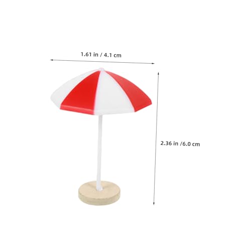 Yardwe 3 Stück Teiliges Miniatur Strandsonnenschirm Farbige Puppenhaus Dekoration Wetterfester Kunststoff Vielseitig für Micro Landschaften DIY Bastelprojekt Zubehör Lebendige von Yardwe