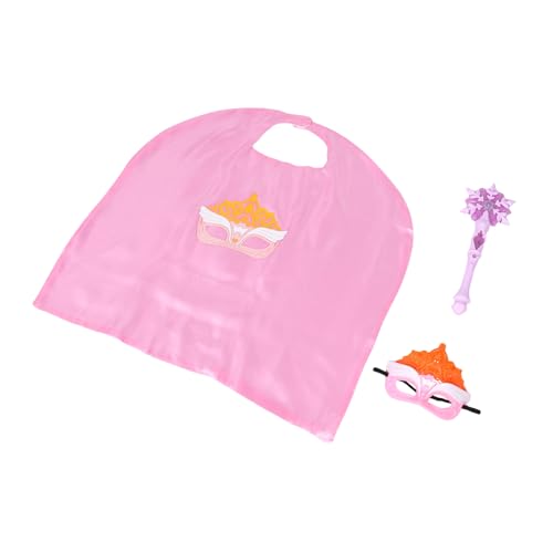 Yardwe 3 Stück Teiliges Prinzessinnen Verkleidung für Leuchtender Maske und Umhang für Halloween und Rollenspiele Kreative Kostümaccessoires von Yardwe