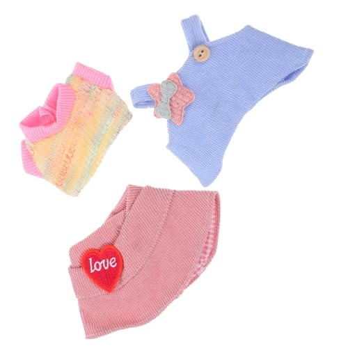 Yardwe 3 Stück Teiliges Puppenkleidungsset mit Süßem Stern-Hut T-Shirt und Latzhose Weiche Waschbare Stoffe Einfach Anzuziehen Kompatibel mit Verschiedenen Puppen für Puppenhaus und Yardwe 3 Stück Teiliges Puppenkleidungsset mit Süßem Stern-Hut T-Shirt und Latzhose Weiche Waschbare Stoffe Einfach Anzuziehen Kompatibel mit Verschiedenen Puppen für Puppenhaus und von Yardwe