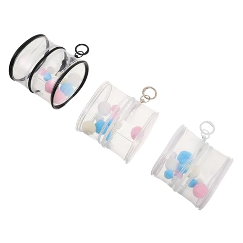 Yardwe 3 Stück Teiliges Transparentes Figuren Aufbewahrungsset aus Langlebigem PVC mit Schlüsselanhänger Klarem Sichtfenster und Praktischem Hängeorganizer in und Transparent von Yardwe