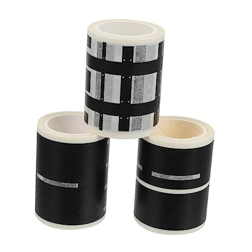 Yardwe 3 Stück Teiliges Verkehrs Washi Tape DIY Straßen und Schienenaufkleber Selbstklebende Dekoration für Kreative Projekte Enthält und Geschwindigkeitsbegrenzung von Yardwe