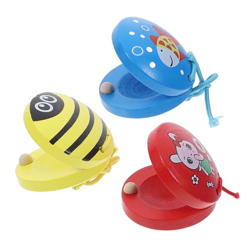 Yardwe 3 Stücke Stempel Musikinstrumente Für Musik Percussion Spaß Castanet Castanet Interessant Instrument Castanet Holz von Yardwe