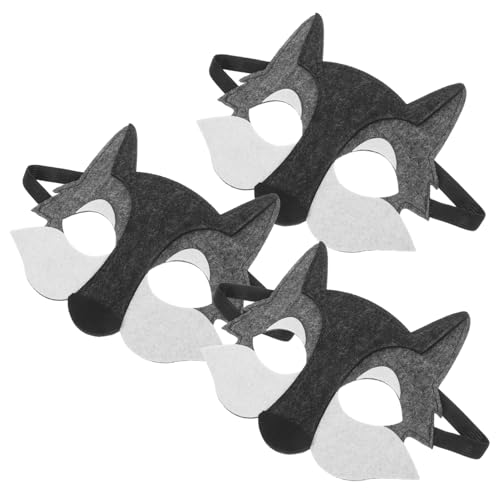 Yardwe 3 Stücke Wolf Kopf Filzmasken für Lustige Tiermasken für Kostüm Cosplay Geburtstagsfeier Bequeme Stabile Materialqualität für Party Rollenspiel Maskerade Yardwe 3 Stücke Wolf Kopf Filzmasken für Lustige Tiermasken für Kostüm Cosplay Geburtstagsfeier Bequeme Stabile Materialqualität für Party Rollenspiel Maskerade von Yardwe