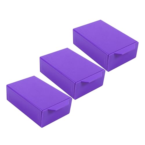 Yardwe 3-teilige Vielfalt Box Puzzleboxen Bühnen-gimmick-Requisiten Trick Bühnenaufführungs-Requisiten Nahaufnahme Requisiten Violett Plastik von Yardwe