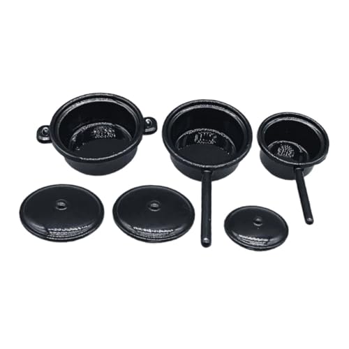 Yardwe 3-teiliges Miniatur-kochset Für Puppenhäuser: Mini-töpfe Und -pfannen, Miniatur-kochgeschirr Aus Metall Für Die Küche, Puppenhaus-Dekoration, Partyzubehör, Rollenspiele Yardwe 3-teiliges Miniatur-kochset Für Puppenhäuser: Mini-töpfe Und -pfannen, Miniatur-kochgeschirr Aus Metall Für Die Küche, Puppenhaus-Dekoration, Partyzubehör, Rollenspiele von Yardwe