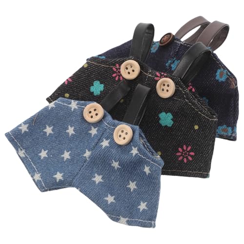 Yardwe 3-teiliges Outfit für Plüschpuppen: Niedliche Hose, Overall, Bärenkleidung für Stofftiere – Puppen-Anziehzubehör für Plüschtiere von Yardwe