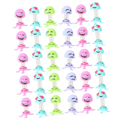Yardwe 30 Stück Expression Spring Villain Hüpfbälle Für Ornamente Für Schreibtischdekoration Partyspielzeug Lernspielzeug Heimdekoration Kunststoff von Yardwe