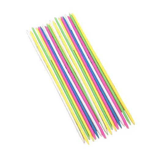 Yardwe 30 Stück Farbspielstock Stöcke für aufheben riesige Pick-up-Sticks Pick-up-Sticks-Spiel Eltern-Kind-Spiel Hölzern von Yardwe