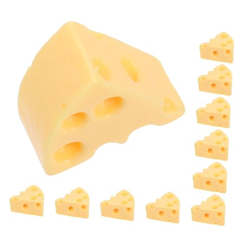 Yardwe 30 Stück Große Künstliche Käse Modelle aus Robustem Harz für Puppenhaus Küchen Dekoration Realistische Miniatur Küchenaccessoires von Yardwe