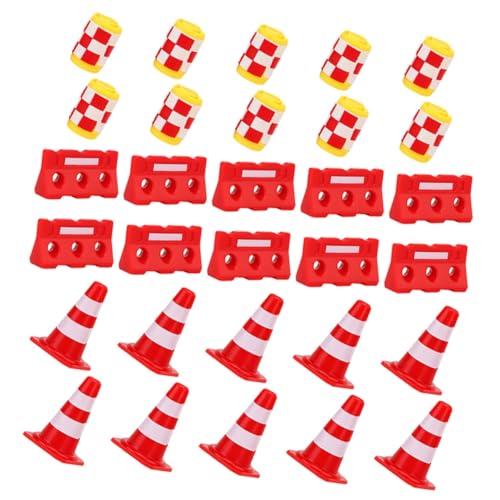 Yardwe 30Stücke Teiliges Mini Verkehrsmodell Rote Absperrungen Und Gelbe Warnböcke Für Verkehrserziehung Und Kreativen Spielmöglichkeiten Yardwe 30Stücke Teiliges Mini Verkehrsmodell Rote Absperrungen Und Gelbe Warnböcke Für Verkehrserziehung Und Kreativen Spielmöglichkeiten von Yardwe