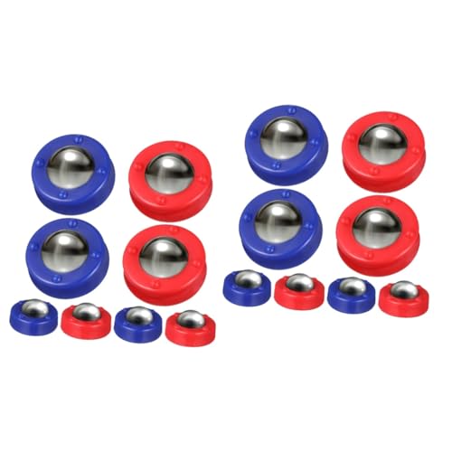 Yardwe 32 Stück Teiliges Shuffleboard Spiel mit Roten und Blauen Rollenden Perlen Multifunktionales Tischspiel für Erwachsene Gleitfähige Spielperlen Robust und Rostfrei für Gesellige von Yardwe