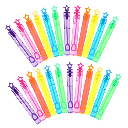 Yardwe 35 Stück Bubble-Stick- Blasen Machende Zauberstäbe Blase Zauberstabgebläse Kleinkinder Sprudeln Zauberstäbe Seifenblasenmacher Mini Blasenstab Plastik Zufällige Farbe von Yardwe
