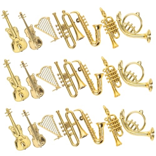 Yardwe 35 Stück Teiliges Mini-musikinstrumente Set Detailreiche Miniaturinstrumente mit Trompete Violine Gitarre Dekorative Mini-Ornamente für Puppenhaus Weihnachtsbaum und Bastelprojekte Yardwe 35 Stück Teiliges Mini-musikinstrumente Set Detailreiche Miniaturinstrumente mit Trompete Violine Gitarre Dekorative Mini-Ornamente für Puppenhaus Weihnachtsbaum und Bastelprojekte von Yardwe