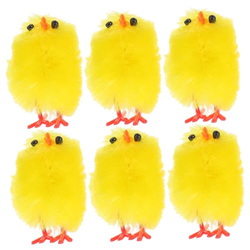 Yardwe 36 Stück Osterkükenspielzeug Plüschtier Küken Dekoration Hähnchen Stofftier Plüsch-küken-Modell Osterkükenmodell Küken Osterdeko Osterküken Flauschig Osterverzierung Yellow Plastik von Yardwe