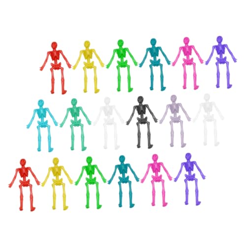 Yardwe 36 Stück Teiliges von Elastischen Halloween Skelett Spielzeugen Lustige Stressspielzeuge für Partys für Unterhaltung für Halloween Deko Zufällige Farbe Zufällige Farbe von Yardwe