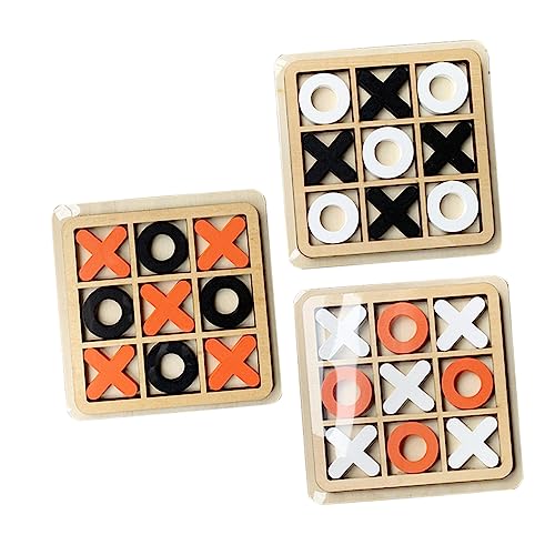 Yardwe 3Sätze Xo Schachbrettspiele Klassisches Brettspiel Für Wohnzimmertischdekoration Als Couchtischzubehör von Yardwe