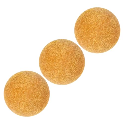 Yardwe 3St Tischfußball tischfussballtisch Foosball mini Fussball Mini-Fußball-Desktop-Spiel Kleiner Fußball professioneller Kicker-Ersatz verschleißfeste Minibälle Abs Yellow von Yardwe