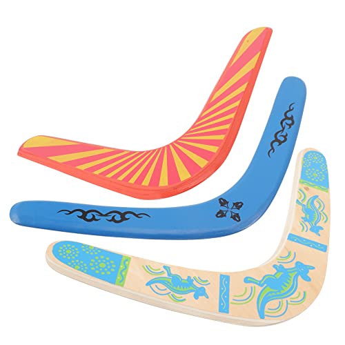 Yardwe Rückkehr Kinder Holz Fliegen Spielzeug 3 Stück Flying Disc Outdoor Sports Spiel Familienspaß von Yardwe