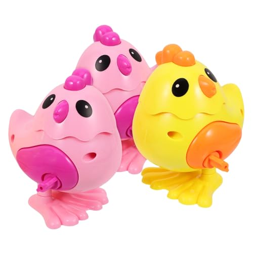 Yardwe 3Stücke Hühnchen Aufziehspielzeug Lustige Cartoon Spielzeuge Für Kleinkinder Aus Hochwertigem Partygeschenk Zufällige Farben Sicher Und Langlebig von Yardwe