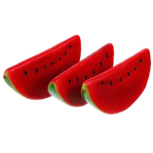 Yardwe 3Stücke Imitation Wassermelonenscheiben Modelle Dekorative Obstscheiben Für Fotografie Und Partys Realistische Nachbildung Für Garten Und Restaurantdeko von Yardwe