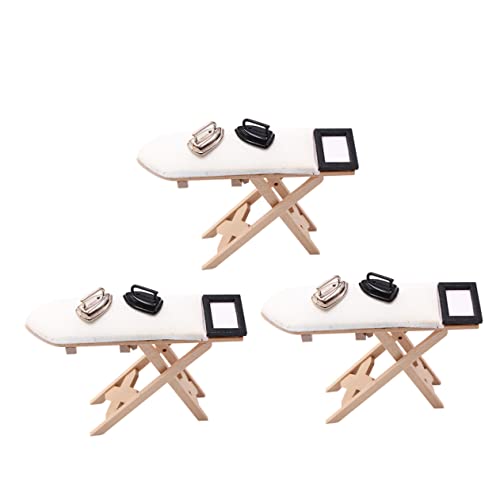 Yardwe 3Stücke Mini Hausmöbel Teiliges Puppenmöbel Mini Bügeltisch Für Kreative Szenen Dekoration Für Puppenhäuser Yardwe 3Stücke Mini Hausmöbel Teiliges Puppenmöbel Mini Bügeltisch Für Kreative Szenen Dekoration Für Puppenhäuser von Yardwe