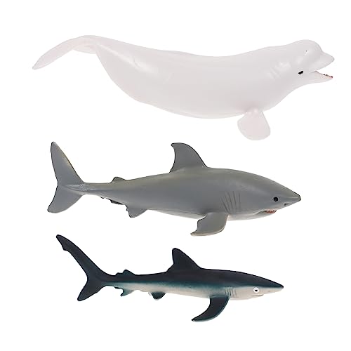 Yardwe 3Stücke Teiliges Meerestierfiguren aus Freiem Harz Miniaturspielzeug für Kleiner Haifigur Weißwal und Großer Weißer Sicheres Wasserspielzeug Yardwe 3Stücke Teiliges Meerestierfiguren aus Freiem Harz Miniaturspielzeug für Kleiner Haifigur Weißwal und Großer Weißer Sicheres Wasserspielzeug von Yardwe
