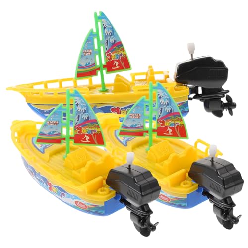 Yardwe 3Stücke Wind Up Segelboot Für Badewanne Schwimmendes Badespielzeug Für Fördert Koordination Und Fantasie Für Junge Mädchen Und Kleinkinder Lustiges Cartoon Design von Yardwe